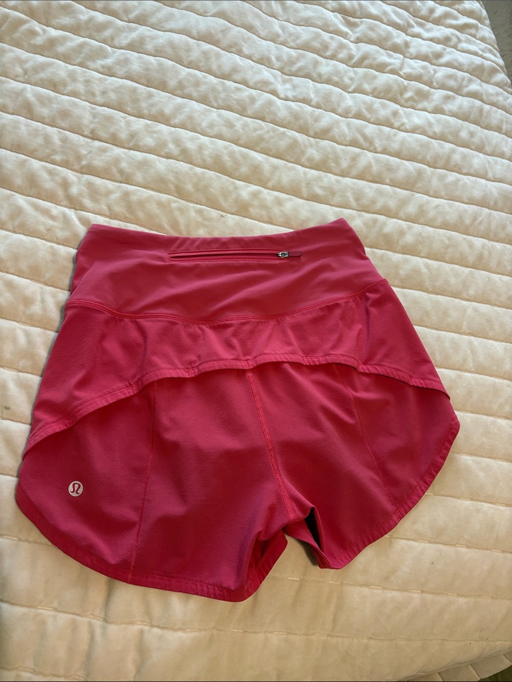 pink lululemon speed up athletic shorts